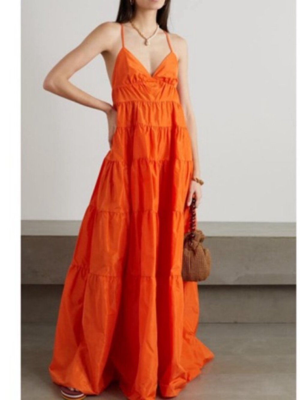 Staud Tiered Ripley Maxi Dress